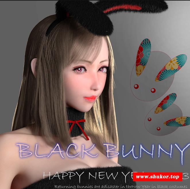【3D同人/全动态】ATD大师23年1月新作：新年黑斯+金发女赠品【新作/500M】-小树基地