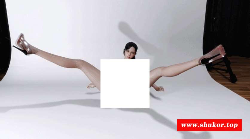图片[2]-[3D/动态/VAM] 高挑御姐摄影棚里搔首弄姿 白虎大秀过瘾 [1.9G/BD]