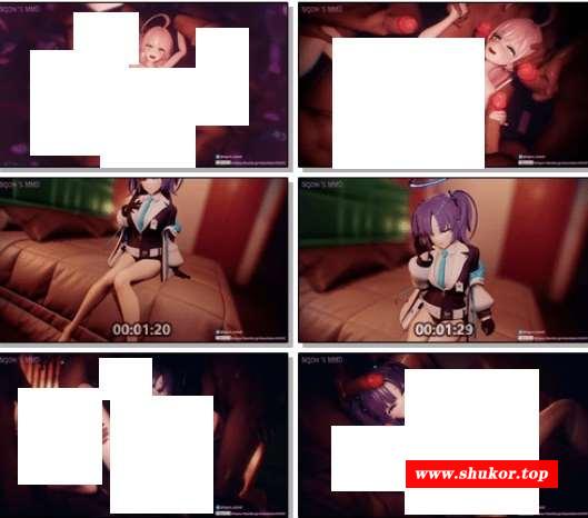 图片[3]-【MMD/Ngon/纯啪】蔚蓝档案：趴 AHEGAO【142m/1080p】
